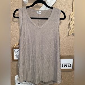 Texas True Threads Women’s Gray Textured Sleeveless Top Size XL EUC